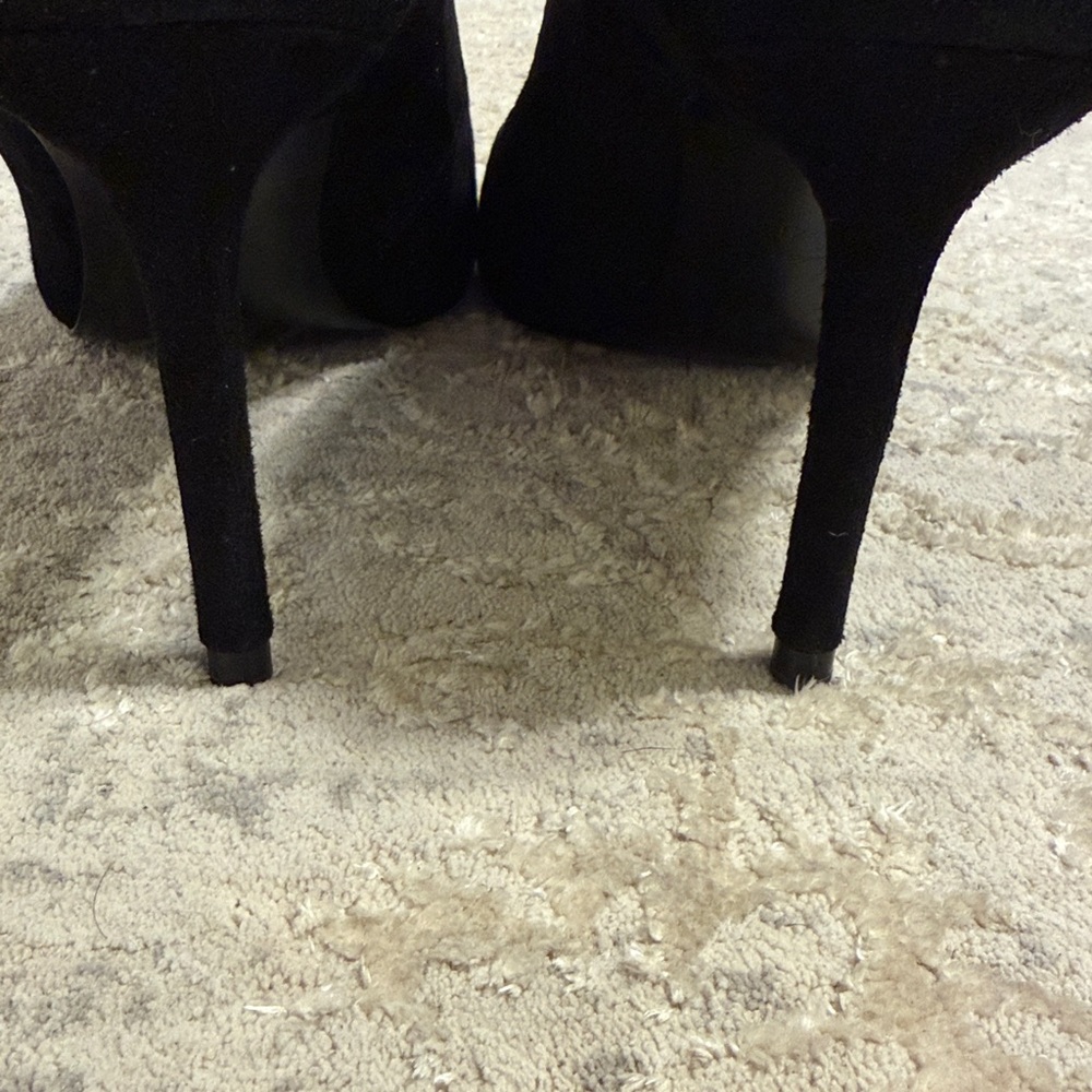 Massimo Dutti Black Suede Pointed-Toe Pumps - Women's - Picture 8 of 12